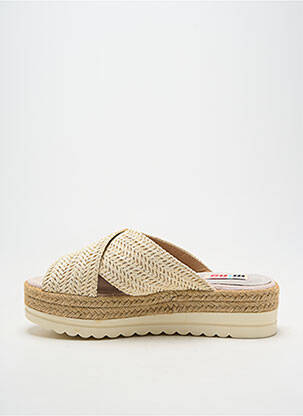 Mules/sabots type de semelle amortissante talon de 4 à 6cm beige MTNG femme