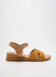 Sandales/nu pieds chiquet talon de 4 à 6cm marron MTNG femme