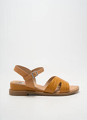 Sandales/nu pieds chiquet talon de 4 à 6cm marron MTNG femme