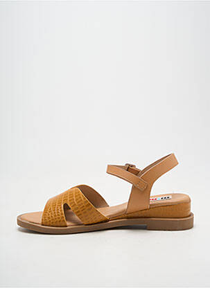 Sandales/nu pieds chiquet talon de 4 à 6cm marron MTNG femme