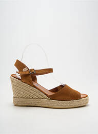 Espadrilles fermeture boucle(s) talon de 7 à 9cm marron VERBENAS femme