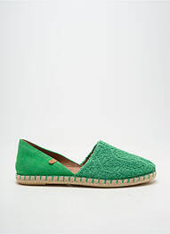 Espadrilles bout rond talon plat jusqu'à 3cm vert VERBENAS femme