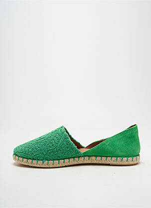 Espadrilles bout rond talon plat jusqu'à 3cm vert VERBENAS femme