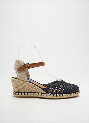 Espadrilles bout rond talon de 4 à 6cm noir VERBENAS femme