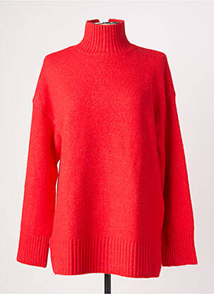 Pull coupe cintrée manches longues rouge B.YOUNG femme
