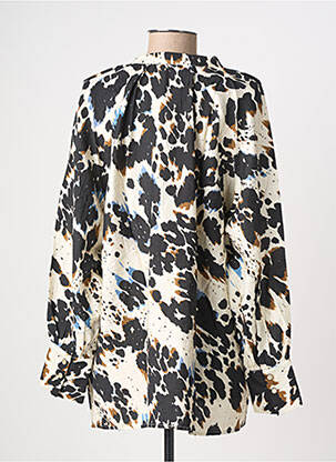 Blouse poignets boutonnés avec fente manches longues beige BRANDTEX femme
