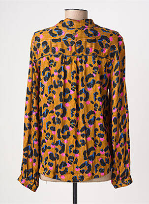 Chemisier tissage crêpe manches longues jaune LOLA ESPELETA femme