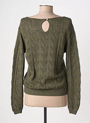 Pull col bateau manches longues vert JULIE GUERLANDE femme