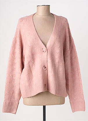Gilet manches longues resserrée sur le bas rose BRANDTEX femme