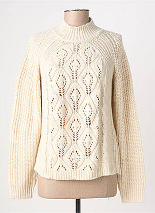 Pull coupe cintrée manches longues beige B.YOUNG femme