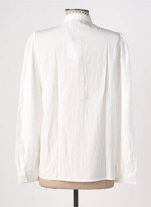 Chemisier coupe cintrée manches longues blanc BRANDTEX femme