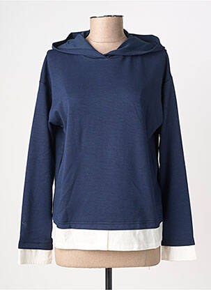 Sweat-shirt à capuche stretch manches longues bleu B.YOUNG femme