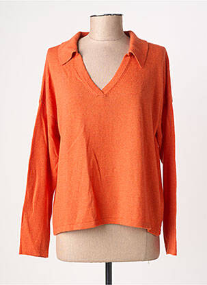 Pull coupe cintrée manches longues orange LOLA ESPELETA femme