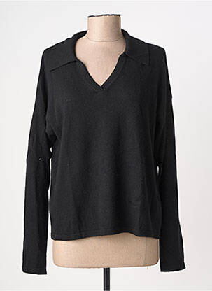 Pull coupe cintrée manches longues noir LOLA ESPELETA femme