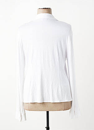Chemisier coupe cintrée manches longues blanc QUATRE VINGT JOURS femme