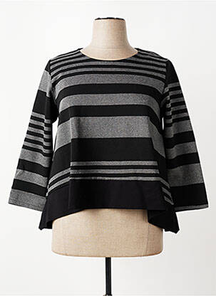 Pull coupe droite manches longues noir OTTANTOTTO femme