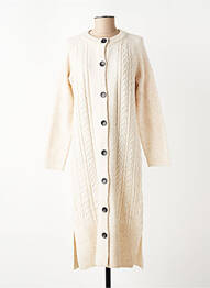 Gilet manches longues fermeture boutonnée sur le devant beige B.YOUNG femme