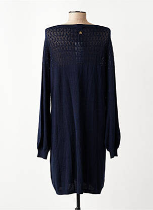 Robe pull coupe droite manches longues bleu LOLA ESPELETA femme