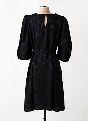 Robe mi-longue manches 3/4 manches 3/4 noir JULIE GUERLANDE femme