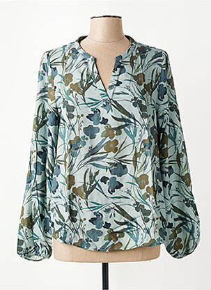 Blouse imprimé fantaisie manches longues vert TBS femme