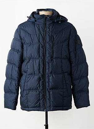 Doudoune manches longues a capuche bleu S4 JACKETS homme