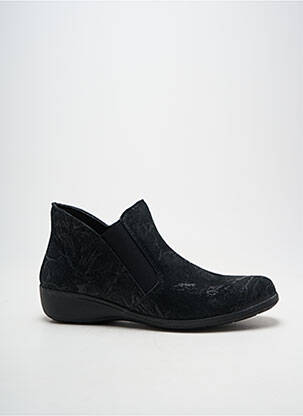 Bottines/boots tissage satiné talon plat jusqu'à 3cm noir LONGO femme