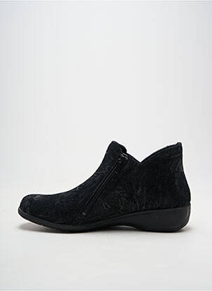 Bottines/boots tissage satiné talon plat jusqu'à 3cm noir LONGO femme