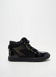 Bottines/boots fermeture zip et lacets bout rond noir LILYBELLULE fille