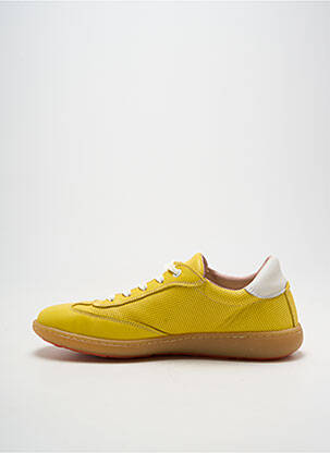 Baskets semelle amovible bout rond jaune ON FOOT homme