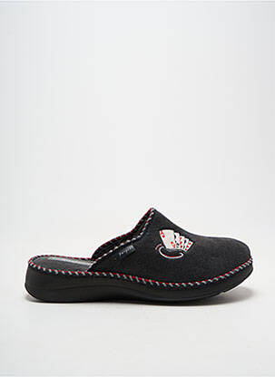 Chaussons/pantoufles bout rond bout rond gris FARGEOT unisexe