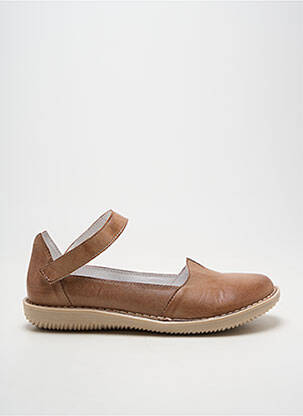 Ballerines semelle amovible talon plat jusqu'à 3cm marron CHACAL femme
