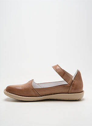 Ballerines semelle amovible talon plat jusqu'à 3cm marron CHACAL femme