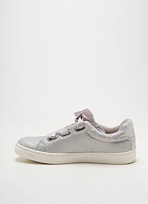 Baskets fermeture lacets bout rond argent LILYBELLULE fille