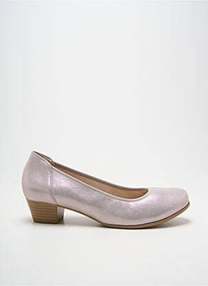 Escarpins tissage satiné talon de 4 à 6cm rose CAPRICE femme