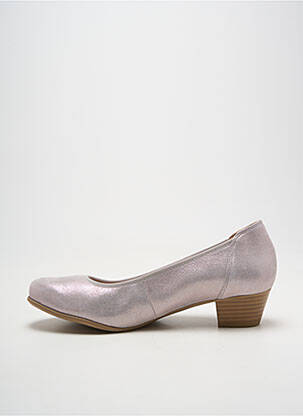 Escarpins tissage satiné talon de 4 à 6cm rose CAPRICE femme