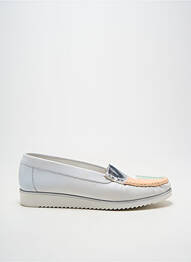 Mocassins tissage satiné talon plat jusqu'à 3cm blanc PEDI GIRL femme