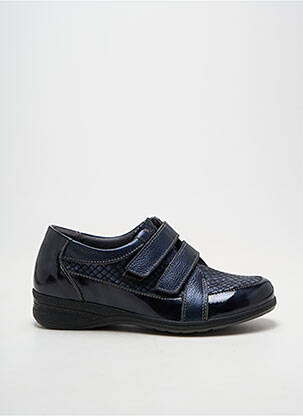 Baskets matière lisse talon plat jusqu'à 3cm bleu BOISSY femme
