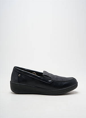 Mocassins tissage satiné talon de 4 à 6cm noir ISOTONER femme
