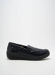 Mocassins tissage satiné talon de 4 à 6cm noir ISOTONER femme