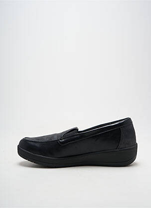 Mocassins tissage satiné talon de 4 à 6cm noir ISOTONER femme
