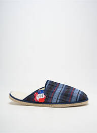 Chaussons/pantoufles bout rond bout rond bleu FARGEOT homme