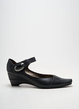 Escarpins tissage satiné talon de 4 à 6cm noir SWEET femme