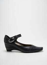 Escarpins tissage satiné talon de 4 à 6cm noir SWEET femme