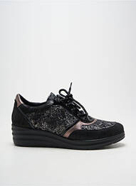 Chaussures de confort fermeture zip et lacets talon de 4 à 6cm noir ARTIKA SOFT femme