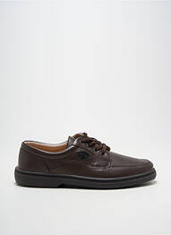 Derbies tissage satiné talon bas marron LIGHT homme