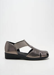 Sandales/nu pieds tissage satiné talon plat jusqu'à 3cm argent LONGO femme