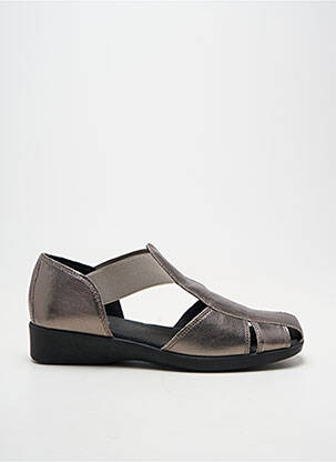 Sandales/nu pieds tissage satiné talon plat jusqu'à 3cm argent LONGO femme