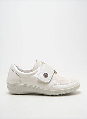 Chaussures de confort tissage satiné talon plat jusqu'à 3cm beige LONGO femme