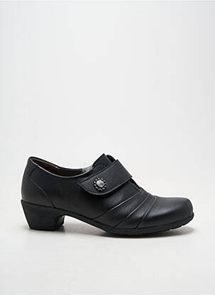 Derbies tissage satiné talon de 4 à 6cm noir LONGO femme