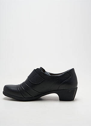 Derbies tissage satiné talon de 4 à 6cm noir LONGO femme